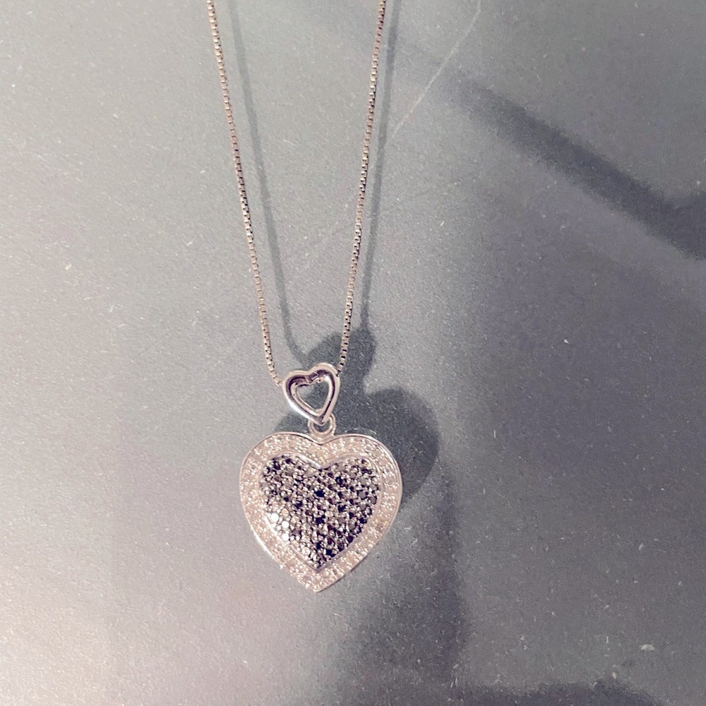 Sterling silver heart necklace